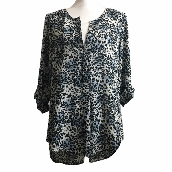 H.I.P. Tops - H.I.P. Animal print 3/4 sleeve chiffon tunic. Sm